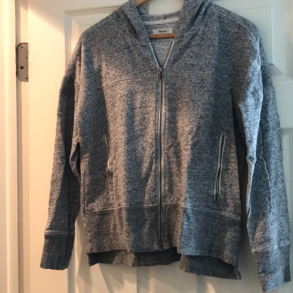 Gray madewell zip up hoodie